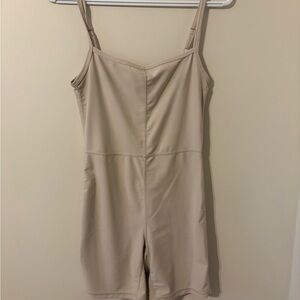 Bluenotes Beige Sleeveless Romper